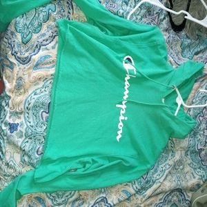 Medium green champion hoodie